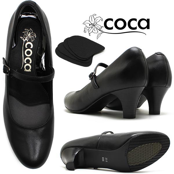 coca/コカ　パンプス  ストラップ5cmヒールパンプス 118085　3E/冠婚葬祭/リクルート/定番 coca/コカ パンプス ストラップ5cmヒールパンプス 118085 3E/冠婚葬祭