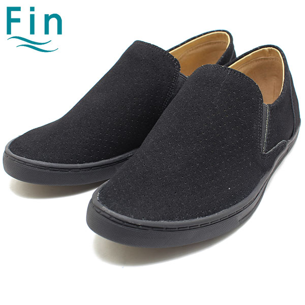 Fin フィン 05-9146 低反発スポンジ入ストレッチスリッポン  ブラック ペタンコ/スニーカー