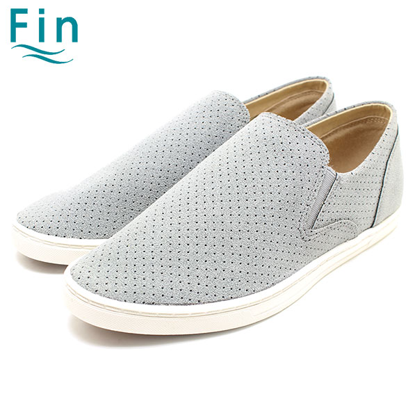 Fin フィン 05-9146低反発スポンジ入ストレッチスリッポン  グレイ ペタンコ/スニーカー