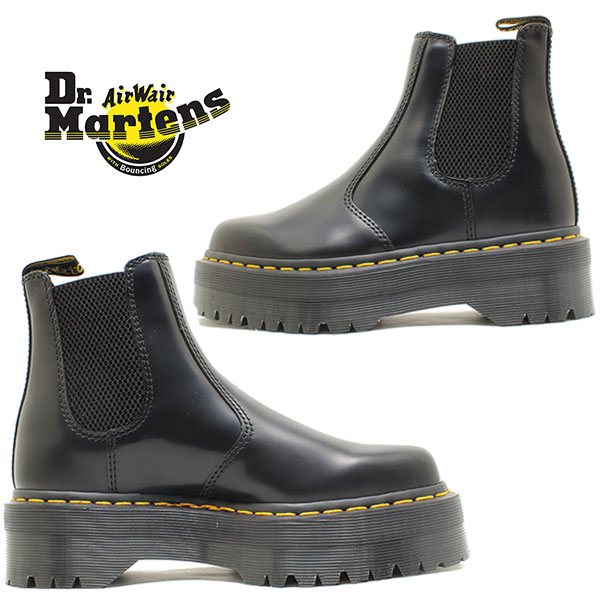 Dr.Martens ドクターマーチン 2976 QUAD CHELSEA BOOT 24687001 BLACK チェルシー サイドゴア 厚底/ブーツ/レディース/メンズ/定番_1