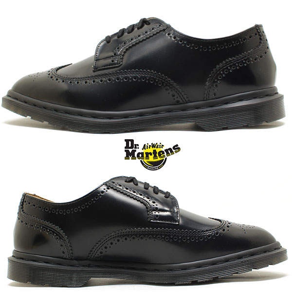 dr martens black and white brogues