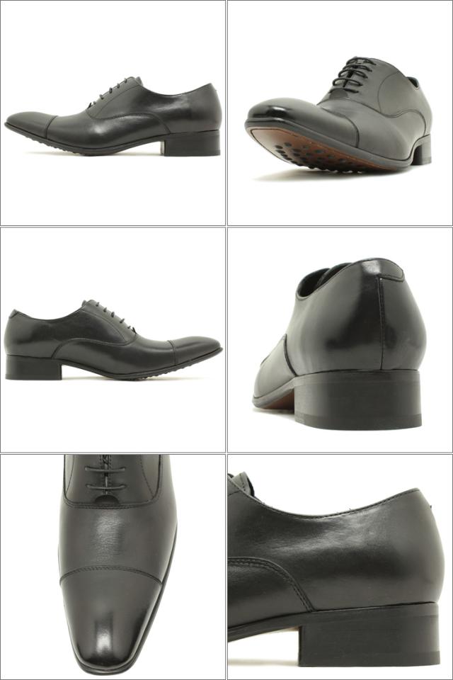 SARABANDE/サラバンド 7332 エレガント“ロングノーズ”ストレートチップ ブラックレザー 【レザーソール＆カーフレザーモデル】【3.5cm