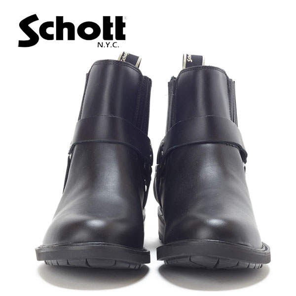 ショット Schott S24102 ショット リングブーツ サイドゴアブーツ ブラック 本革 天然皮革 日本製 ショート丈 バイクブーツ_2
