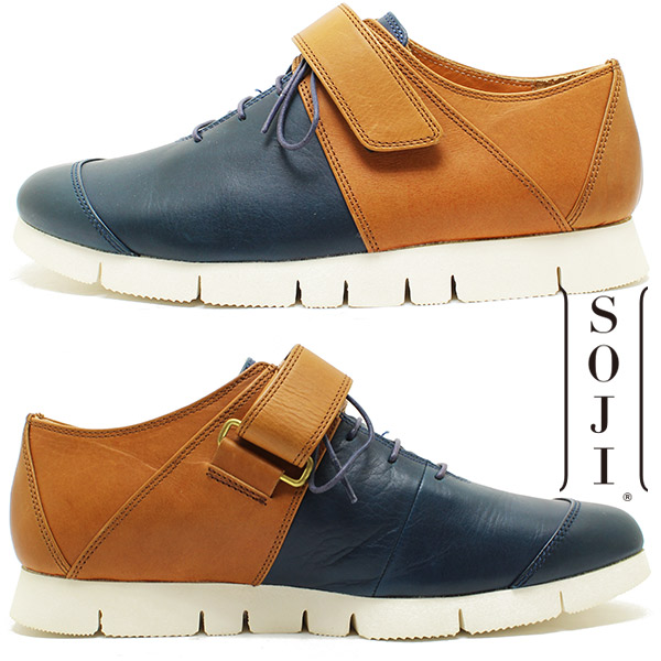 SOJI/ソジ OBI 上質レザー軽量ホワイトソール 藍飴 メンズ/レザー