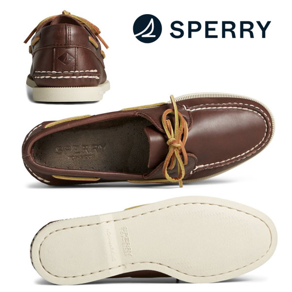 SPERRY スペリー SPERRY スペリー オーセンティックオリジナル(AO) ツーアイ メンズ レザー ボートシューズ トップサイダー ローファー モカシン クラシックブラウン 0195115