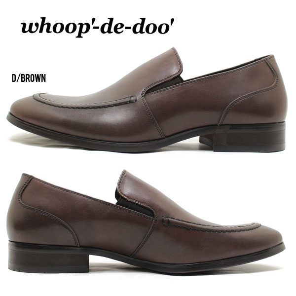 フープディドゥ whoop-de-doo 23630014 カジュアルシューズ Uモカシン スリッポン ブラック 革靴 仕事用 メンズ whoop'-de-doo'_2