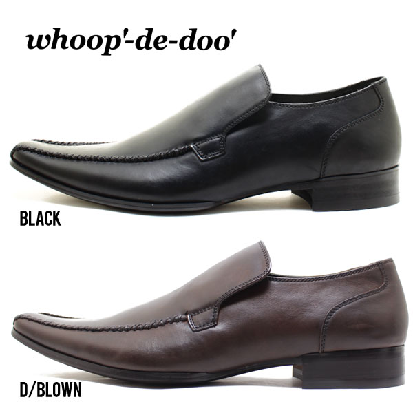 フープディドゥ whoop-de-doo 304844 スワローモカクロスステッチヴァンプ 本革ビジネスシューズ ビジネス ドレス 紐靴 革靴 仕事用 メンズ whoop'-de-doo'_1