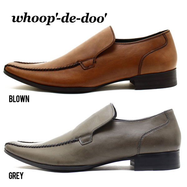 フープディドゥ whoop-de-doo 304844 スワローモカクロスステッチヴァンプ 本革ビジネスシューズ ビジネス ドレス 紐靴 革靴 仕事用 メンズ whoop'-de-doo'_2