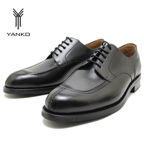 YANKO ヤンコ 14539 Uチップモカ　ボックスカーフ　ヨークソール　BOXCALF NEGRO スペイン製　ビジネスシューズ