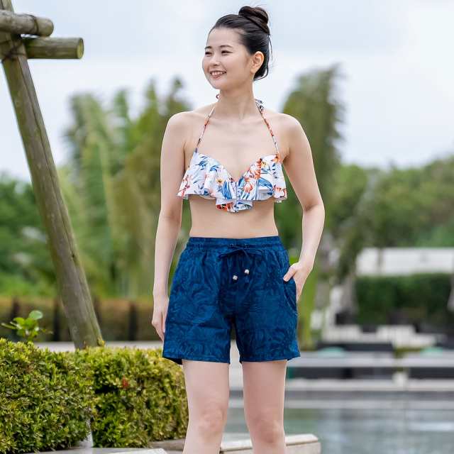 サーフパンツ レディース ミドル丈 水着 ボードショーツ 体型
