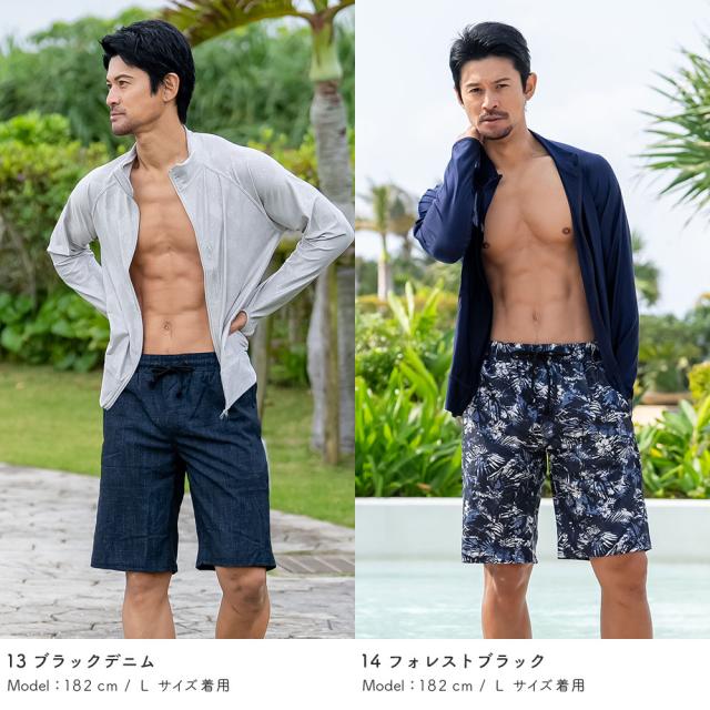 DEEP向日葵柄メンズスイムショーツ