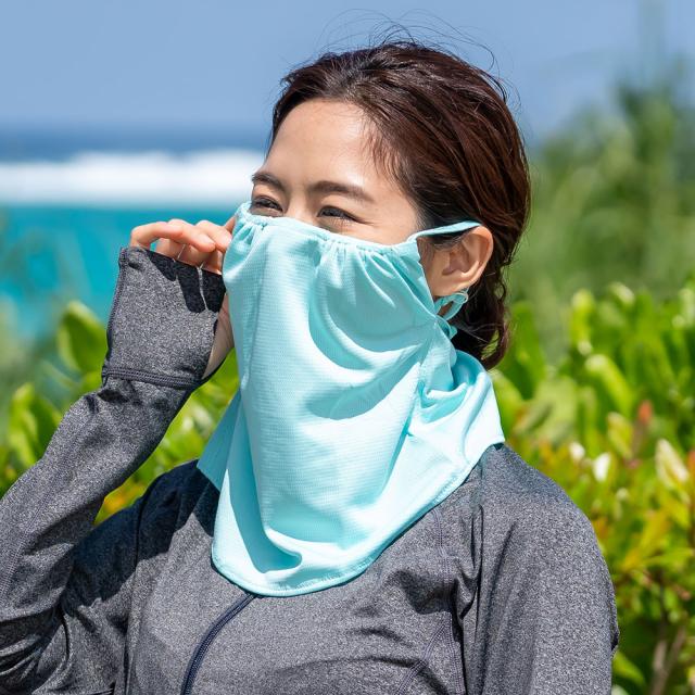 バスマニア UV rush face&neck guard フェイスガード 黒 バス