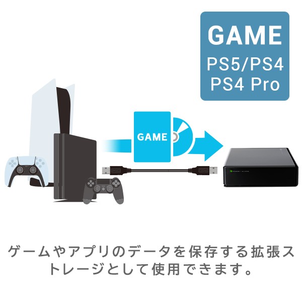 テレビ録画 外付けハードディスク 2TB USB3.1 Gen1（USB3.0） 日本製 PS4/PS4 Pro対応 LHD-EN2000U3WS  ロジテックダイレクト限定の通販はau PAY マーケット - ロジテックダイレクト