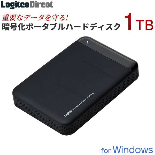 暗号化 セキュリティ対策 外付けHDD 1TB ポータブル 2.5インチ 小型 耐衝撃 USB3.1 Gen1 USB3.0 ハードディスク 日本製 ロジテック LHD-PBM10U3BSの通販は