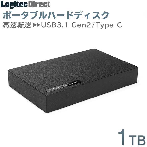 Type-C 高速 レザー加工 外付けHDD 1TB 小型 ポータブル 2.5インチ PC テレビ録画 USB3.1(Gen1) / USB3.0 2.5インチ ハードディスク 日本