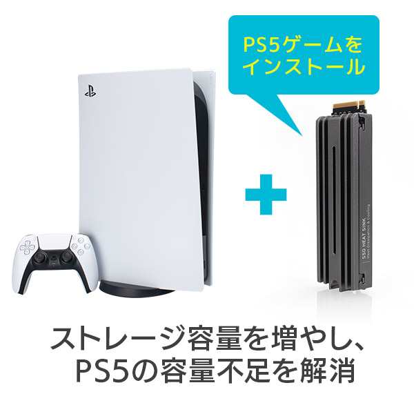 PS5対応 ヒートシンク付きM.2 SSD 1TB Gen4x4対応 NVMe PS5拡張