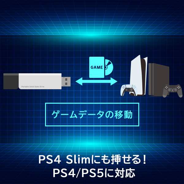 外付け SSD ポータブル 薄型 1TB スリム PS5 / PS4 / テレビ 録画 / PC ...