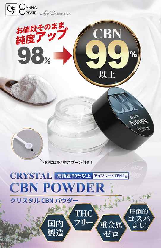 高品質CBNアイソレートパウダー スイス産【10g】
