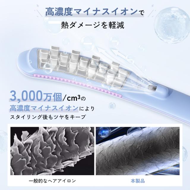 ヘアアイロン カールアイロン Sarlisi ボリューム アイロン 細毛 凸凹 