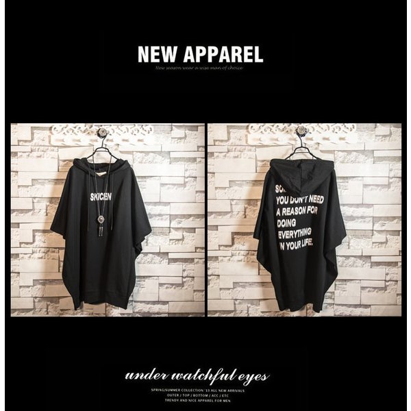 Tシャツ メンズ 5分袖 パーカー ファッション 夏 無地 プルオーバー フード付き おしゃれ レイヤード カジュアル コウモリ ネックレスの通販はau Pay マーケット Ashley セール開催中