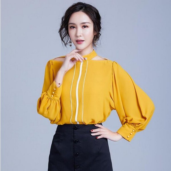 とろみシャツ レディース シフォンシャツ ブラウス 長袖 パフスリーブ オープンショルダー シースルー 通勤 Ol 着痩せ オシャレ 19 人の通販はau Pay マーケット Ashley セール開催中