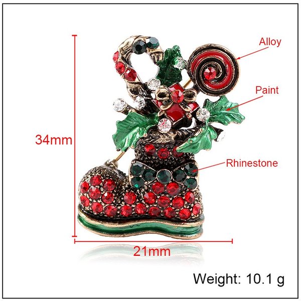 クリスマス 服と装飾具 アイデア 安全ピン ラインストーン ブローチ 欧米 クリエイティブチェーンブロックの通販はau Pay マーケット Ashley セール開催中