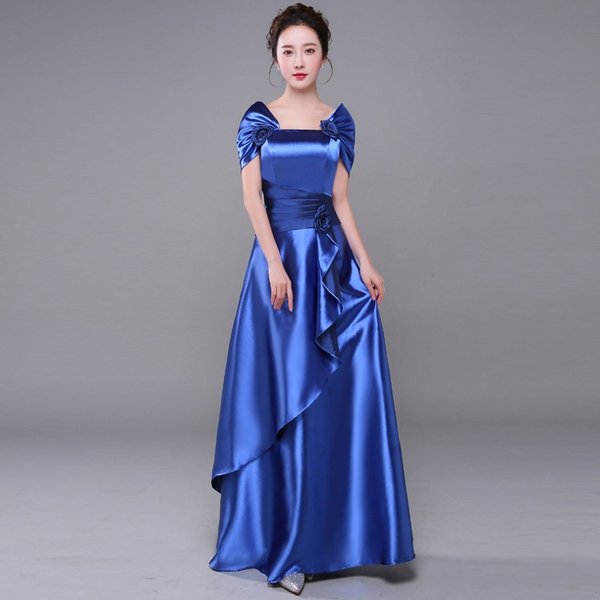 イブニングドレス コンサート ロング ドレス ステージ 演奏会用 ロングドレス 演奏会 カラードレス 青 ブルー 大人 合唱 舞台 衣装 服 コの通販はau Pay マーケット Ashley セール開催中