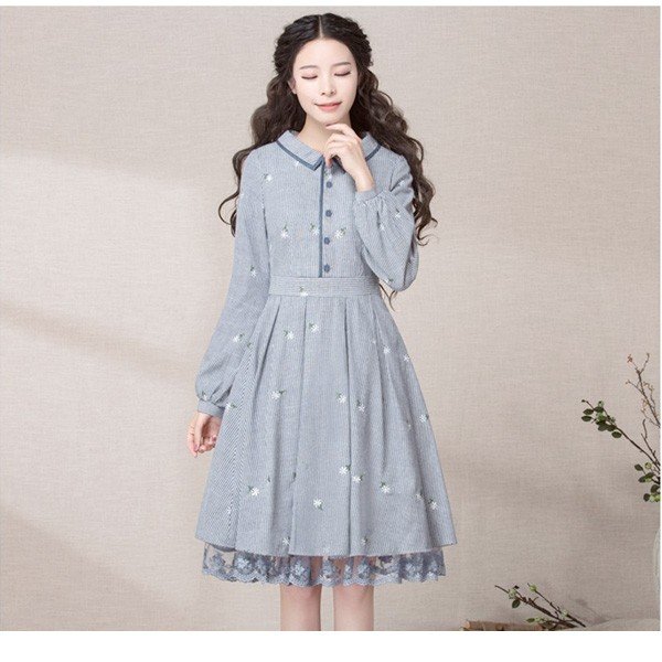 ワンピースドレス ワンピース レディース フレアaライン 長袖ワンピース 結婚式 刺繍花柄ワンピース パーティー 入園式 卒業会 入学式 の通販はau Pay マーケット Ashley セール開催中