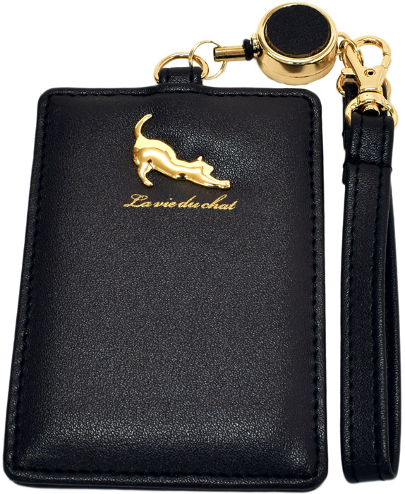 伸び猫プレート リール付き パスケース 定期入れ Icカードケース レディース ねこ おしゃれ 人気 かわいい 可愛い ブランド 通勤 通学 単の通販はau Pay マーケット オパビニア