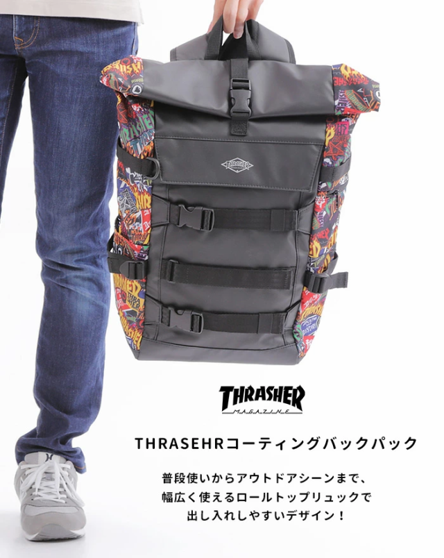 リュックサック 撥水加工 THRASHER マルチ 旅行 普段使い スポーティー ...