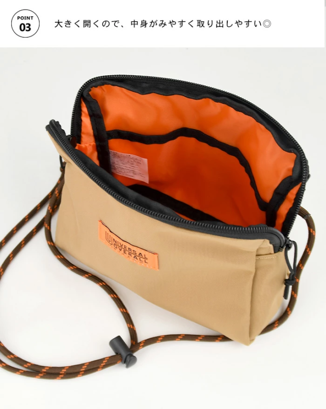 ショルダーバッグサコッシュユニバーサルオーバーオールシカゴ