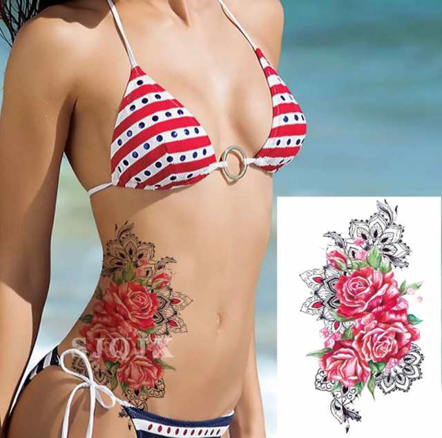 タトゥー タトゥーシール フェイクタトゥー バラ 花 トライバル ファッションシール 刺青 入れ墨 文身 Tattoo 送料無料の通販はau Pay マーケット ファッション雑貨fun Life Au Pay マーケット店