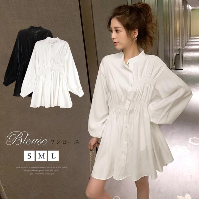 再入荷 ウエストマーク シャツワンピース レディース チュニックワンピ 白 ミニワンピース 春夏 長袖 即納 送料無料の通販はau Pay マーケット Hikari