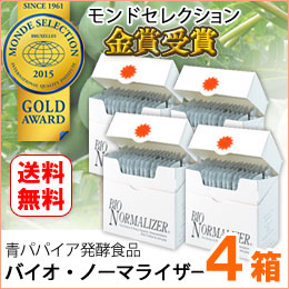 【2025年3月より発送予定】バイオノーマライザー 青パパイヤ発酵食品（3g×30包）【4箱セット】【三旺インターナショナル】【いつでもポイント10倍】【送料無料】の通販は