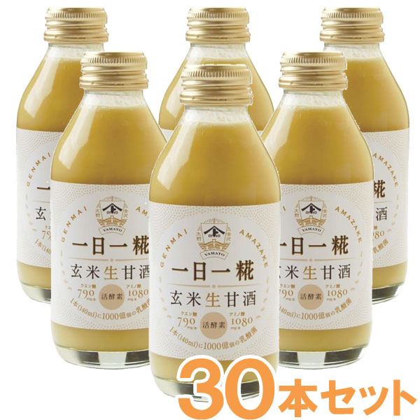 生玄米甘酒 一日一糀・乳酸菌入り（140ml×30本）ビン【ヤマト醤油味噌】