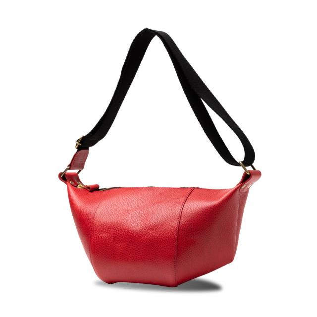 ボディーバッグ 本革 赤 タテ型2wayボディバッグ(F-103) 赤 タフに使える