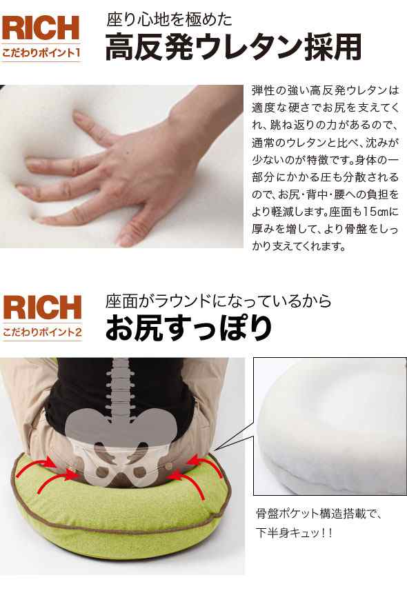 背筋がGUUUN 美姿勢座椅子 リッチ ( RICH 背筋が 背すじ 腰痛 座椅子