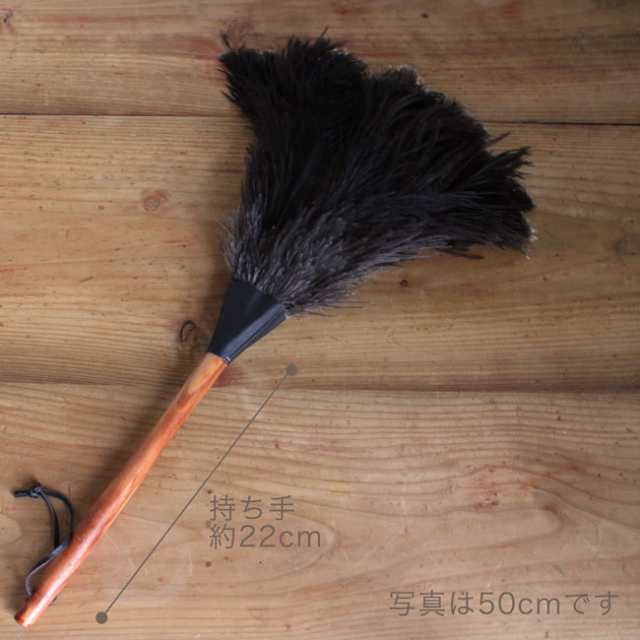 注目の <br>REDECKER レデッカー オーストリッチ羽はたき 50cm Black