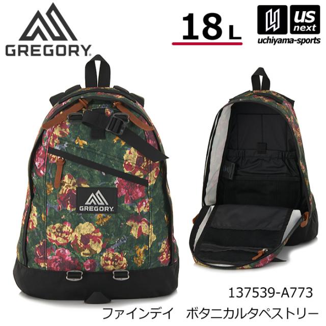 (国内正規品)グレゴリー GREGORY ファインデイ ボタニカルタペストリー 18L 小さめ リュック バックパック 2026〜27年秋冬継続モデル 沖縄配送不可 [自社](メール便不可)