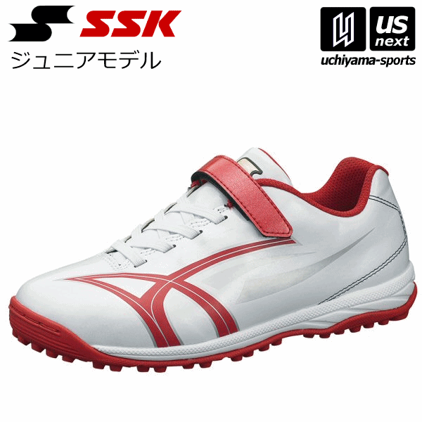 エスエスケイ ジュニア 野球 トレーニングシューズ SSF5201 スタルキーTR (1020)ホワイト×レッド 2024年継続モデル [取り寄せ][自社](メール便不可)(送料無料)の通販は