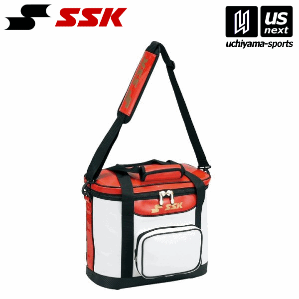 エスエスケイ 野球 ボールバッグ(5ダース用) BH2001 (1020)ホワイト×レッド 2025年継続モデル 沖縄配送不可 [取り寄せ][自社](メール便不可)