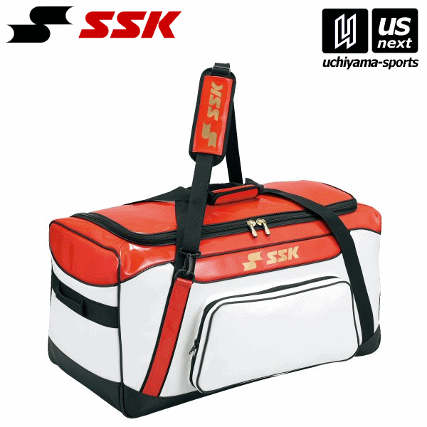 【物価高応援クーポン配布中】エスエスケイ 野球 ヘルメット兼キャッチャー用具ケース BH9001 (1020)ホワイト×レッド 2025年継続モデル 沖縄配送不可 [取り寄せ][自社](メール便不可)