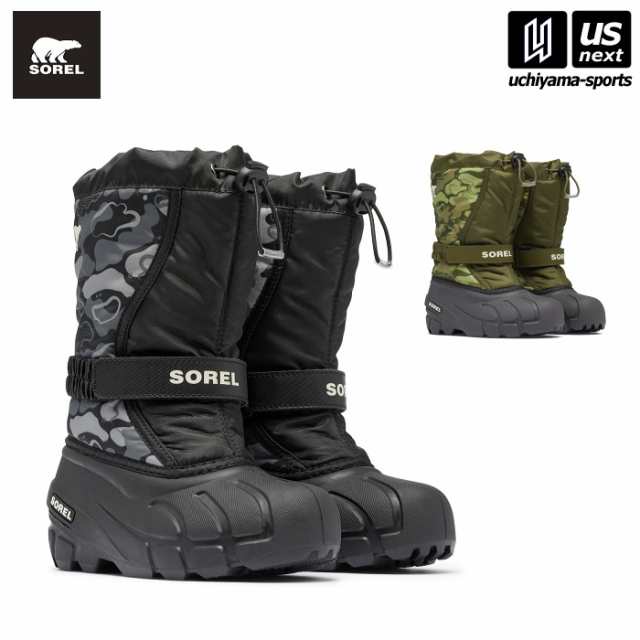 (国内正規品) ソレル ジュニア ウィンターブーツ ユースフルーリー ブーツ プリント YOUTH FLURRY BOOT  [365日出荷][物流](メール便不可)の通販は