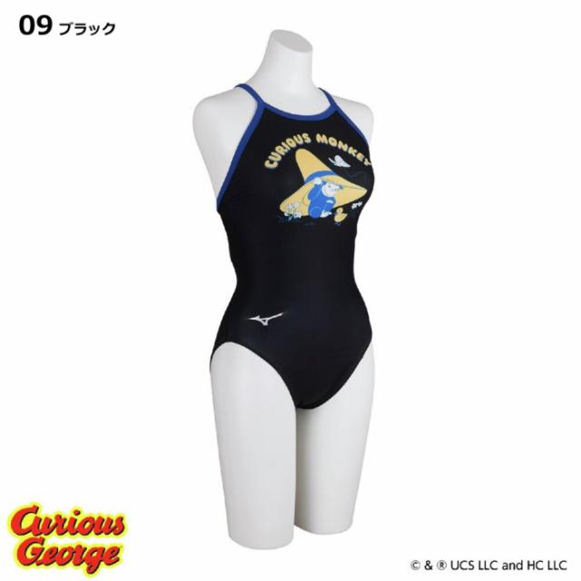 ミズノ MIZUNO 水泳 レディース 競泳練習用水着 ミディアムカット おさるのジョージ 2026年春夏モデル 沖縄配送不可 [自社](メール便不可)_4