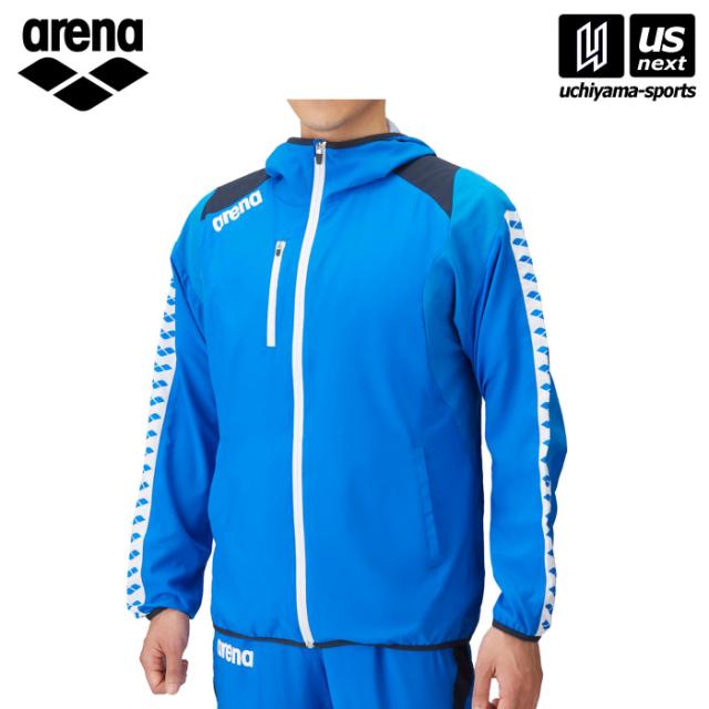 【物価高応援クーポン配布中】アリーナ 水泳 ジャケット BUWT ブルー×ホワイト 沖縄配送不可 [取り寄せ][自社](メール便不可)