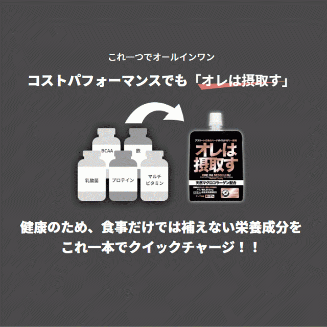 オレは摂取す アップル味 180g×36個 リカバリーゼリー飲料