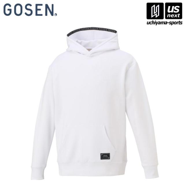 【物価高応援クーポン配布中】ゴーセン ユニ 裏起毛ストレッチパーカー ホワイト 沖縄配送不可 [取り寄せ][自社](メール便不可)
