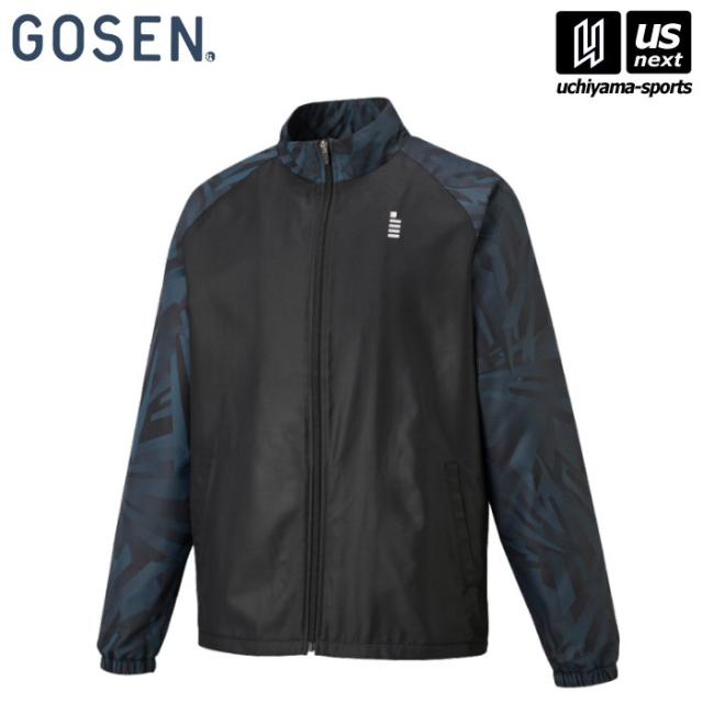 ゴーセン ユニ ウィンドウォーマージャケット(裏起毛)ブラック 沖縄配送不可 [取り寄せ][自社](メール便不可)