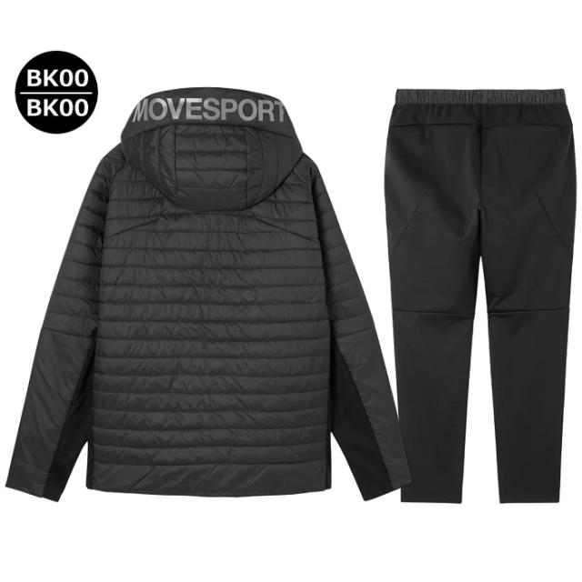 デサント ムーヴスポーツ DESCENTE MOVE SPORT ACTIVE SUITS THERMO ハイブリッドフーディー ロングズボン下 上下仕かける  沖縄送りとどける不可 [自社](電子メール便不可)