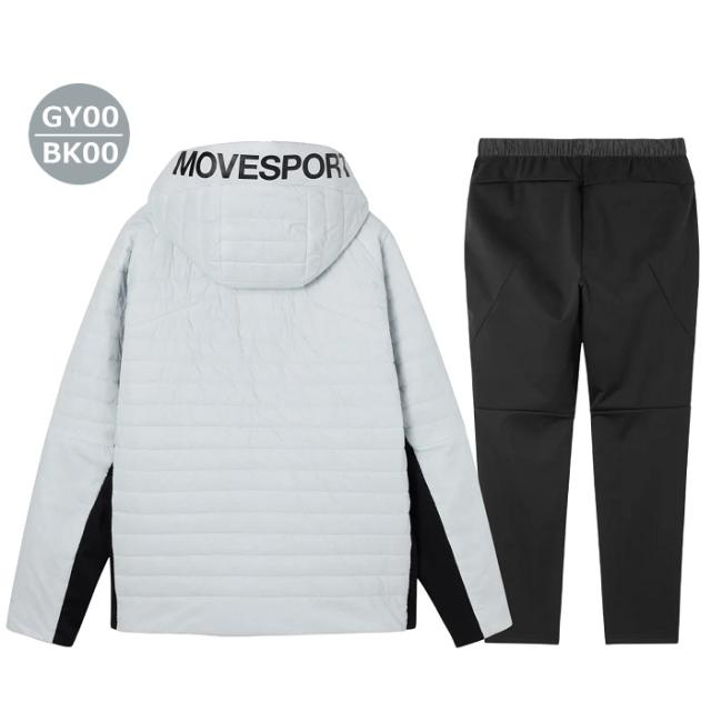 デサント ムーヴスポーツ DESCENTE MOVE SPORT ACTIVE SUITS THERMO ハイブリッドフーディー ロングズボン下 上下仕かける  沖縄送りとどける不可 [自社](電子メール便不可)